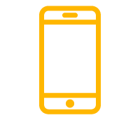 Yellow smartphone icon